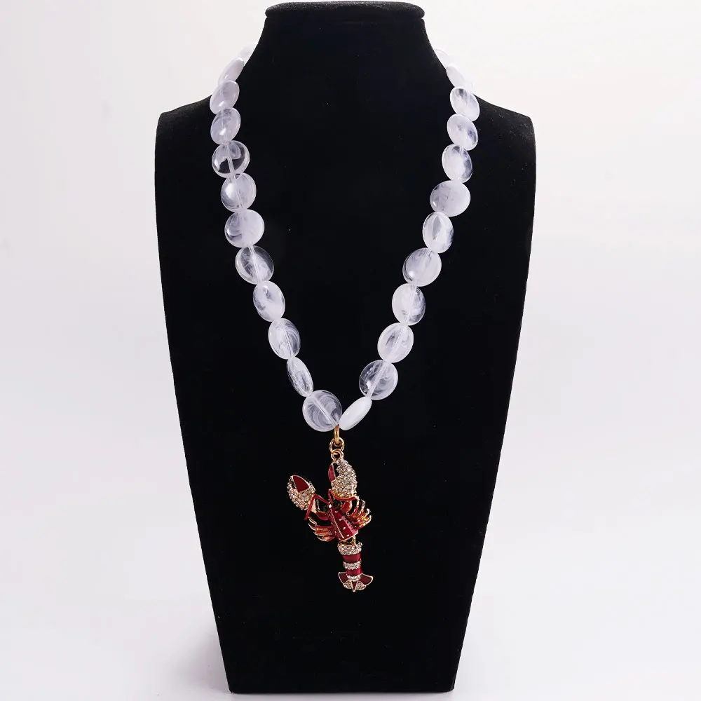 

Винтажное ожерелье с подвеской в виде лобстера в богемном стиле, модные украшения на ключицу для женщин, подарок на день рождения, ежедневный аксессуар