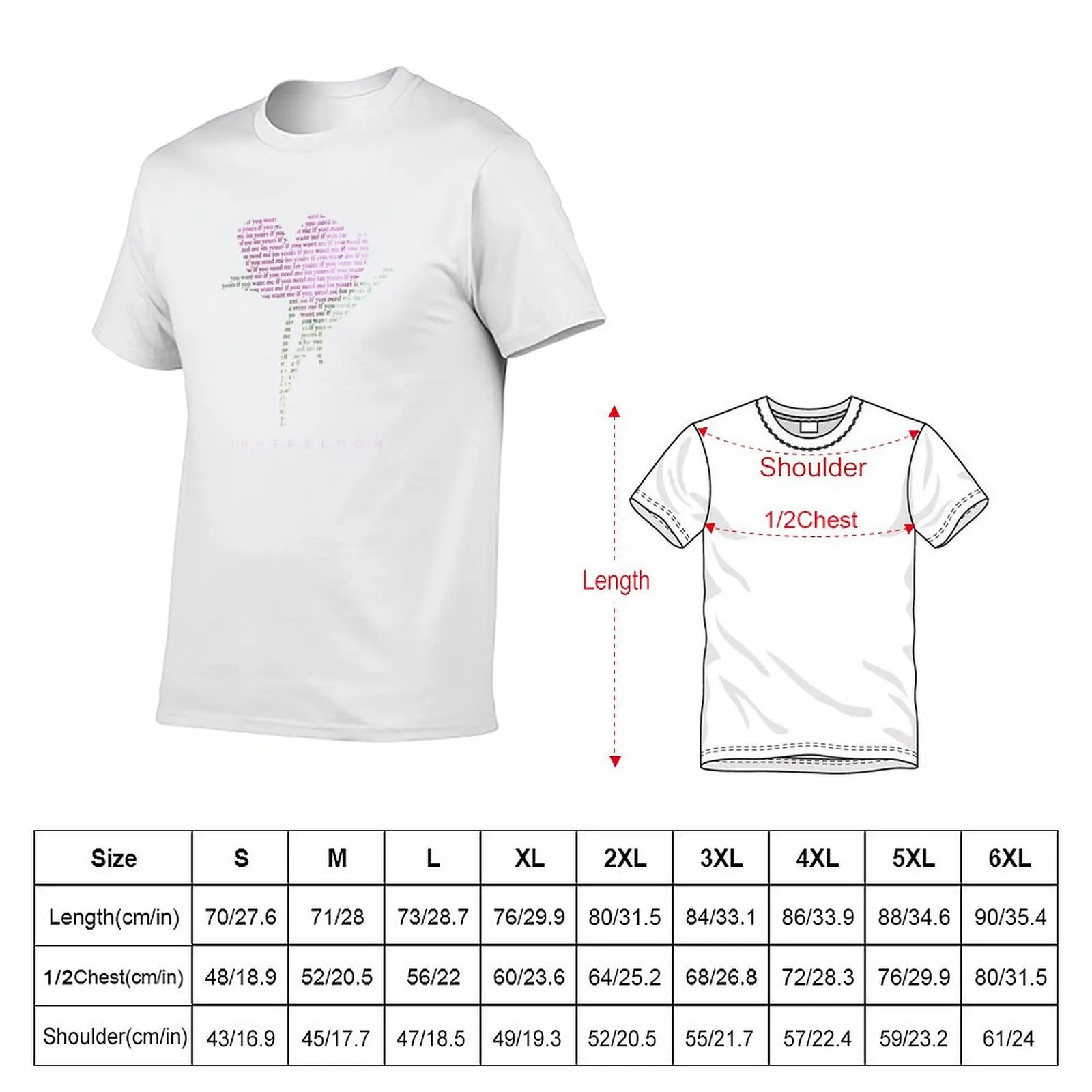 Pink Peony Innerbloom T-Shirt man t shirt luxury anime t shirts oversize T-Shirt