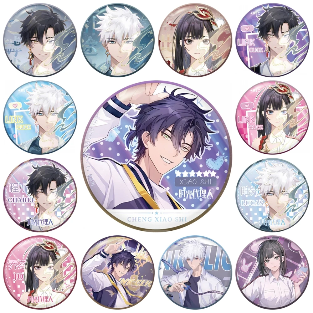 58mm Anime Link Click Charles Lucas Cheng Xiaoshi Rin Jo Qiao Ling Cosplay COSTUME Badge Pin SPTE Tinplate Brooch﻿ Prop Gilf