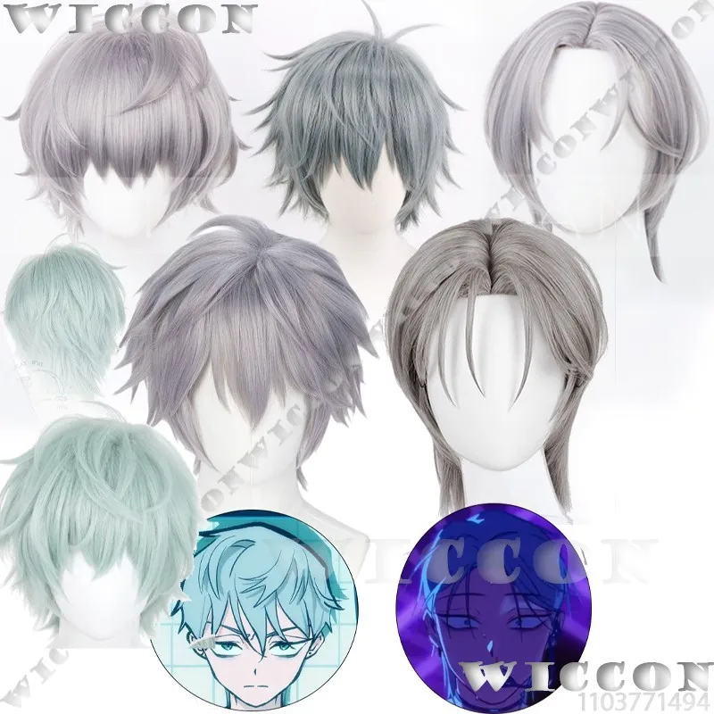 Peruka Till Anime Alien Stage Cosplay Nowa Srebrnoszara Męska Idol Scena Pokaz Comic-Con Boże Narodzenie Halloween Party Personalizowana