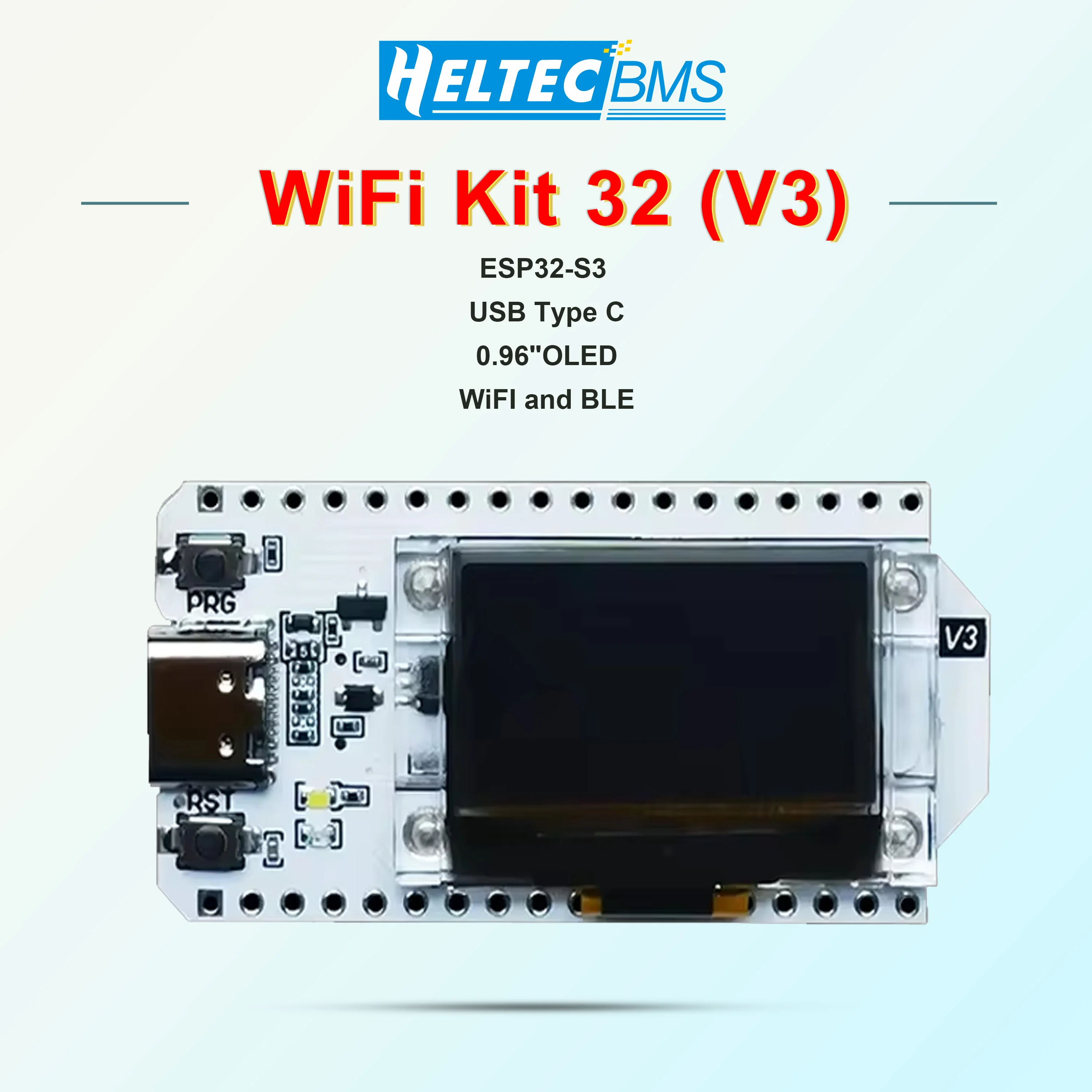 Heltec ESP32 WiFi Kit 32 (V3) Development Board  0.96 Inch Blue OLED Display Internet of Things for Arduino With Heat Sink
