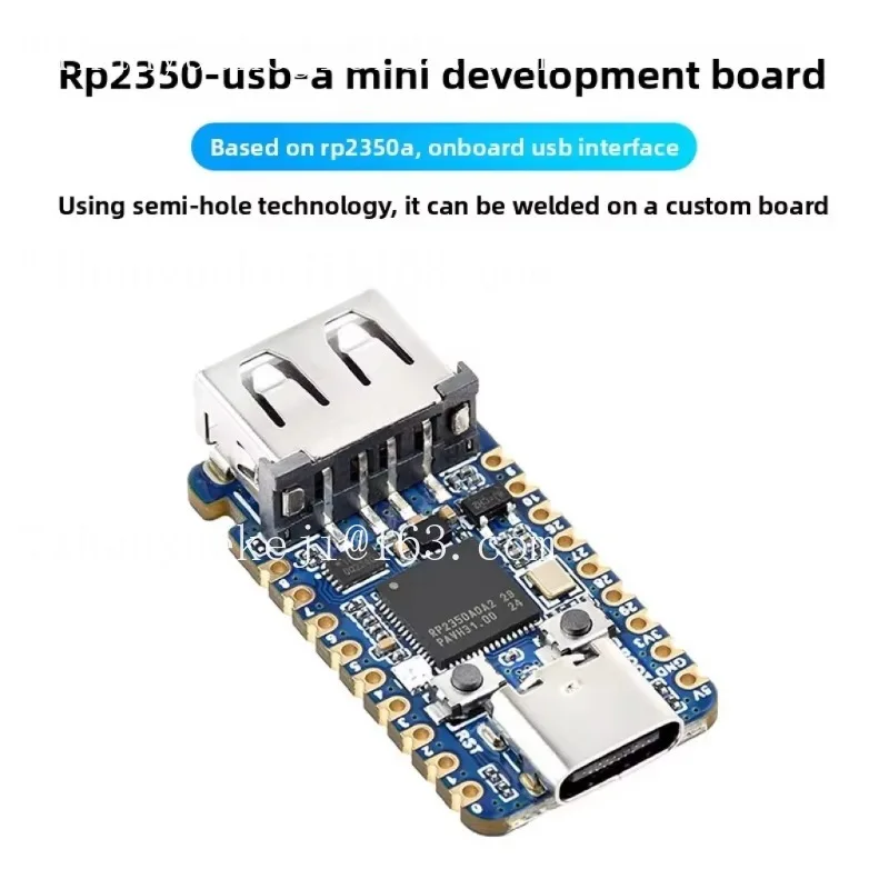 RP2350-USB-A mini development board for Raspberry Pi with dual-core heterogeneous architecture and USB Type-C port
