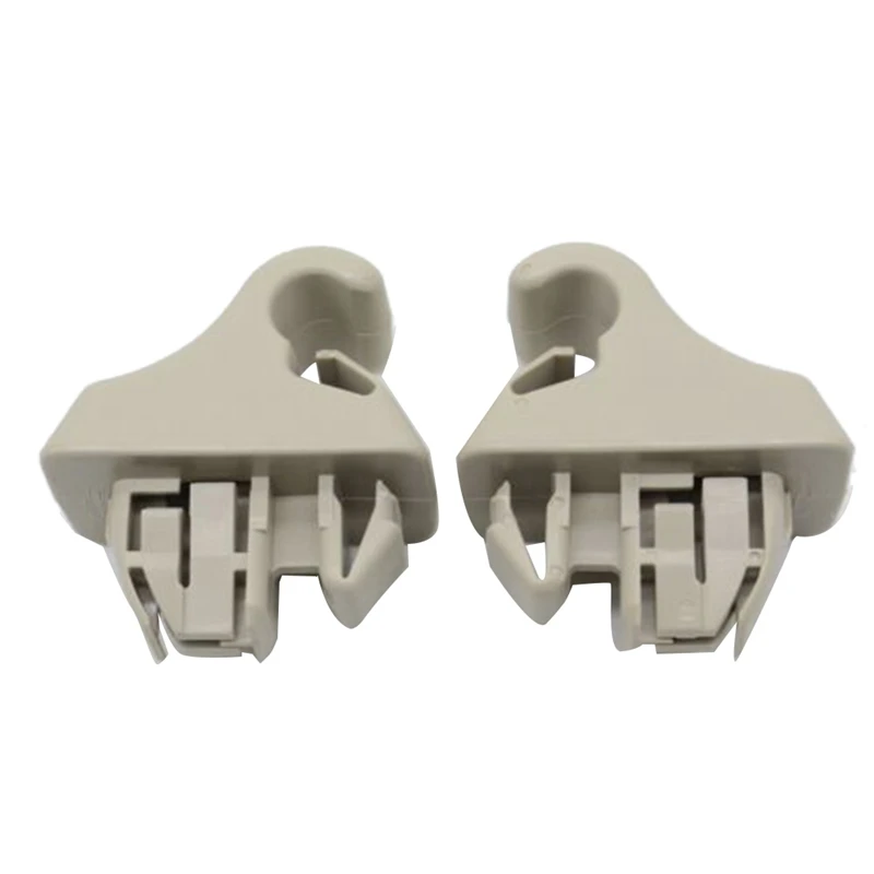 Gancho Beige para visera, Clip para soporte de parasol MR779704 MR779705 para Mitsubishi Montero MK3 Pajero 2000-2006, percha para parasol, 2 uds.