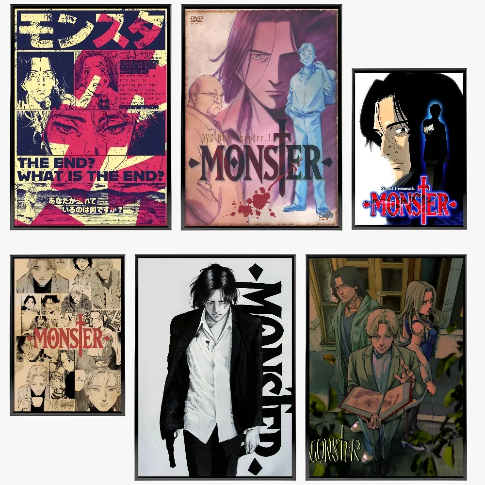 1PC N-Naoki Urasawa S Monster Anime Classic Vintage Poster Paper Print Home Living Room Bedroom Entrance Bar Cafe Art Painting