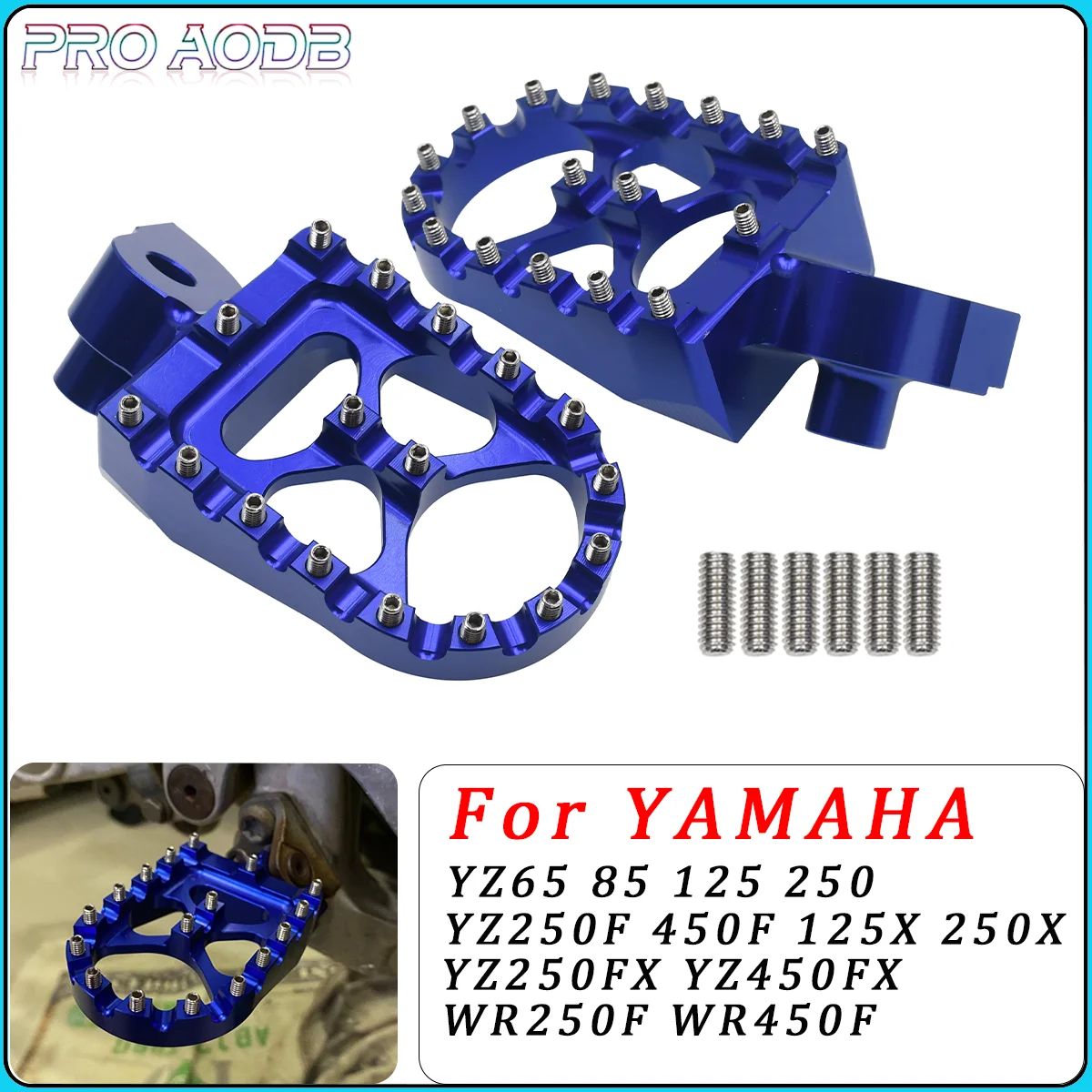 

Motorcycle CNC Foot Peg Pedal Footrest For YAMAHA YZ 85 125 250 YZ250F YZ426F YZ450F YZ250X YZ250FX YZ450FX WR250F WR400F WR426F