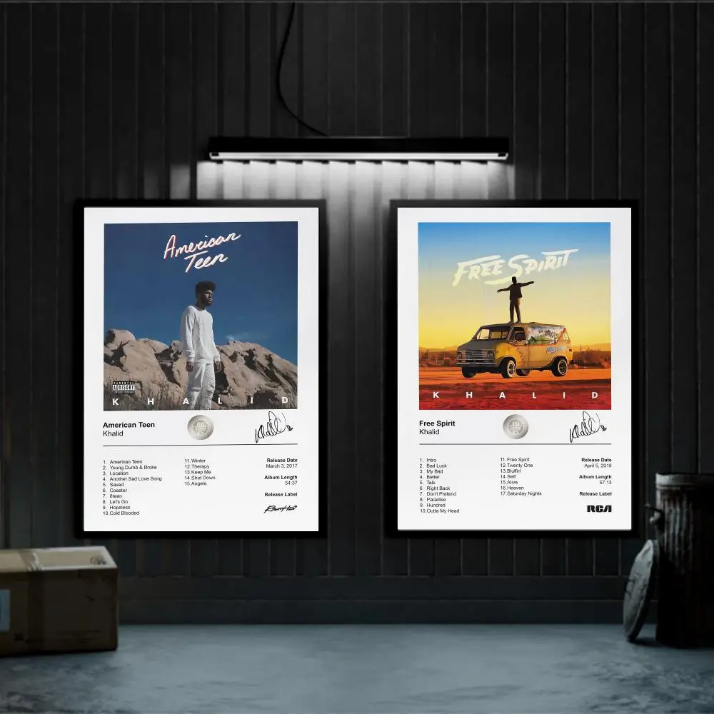 

K-Khalid Poster Prints Canvas Painting Wall Art Picture Living Room Home Decor Tracklist Music Album Cover