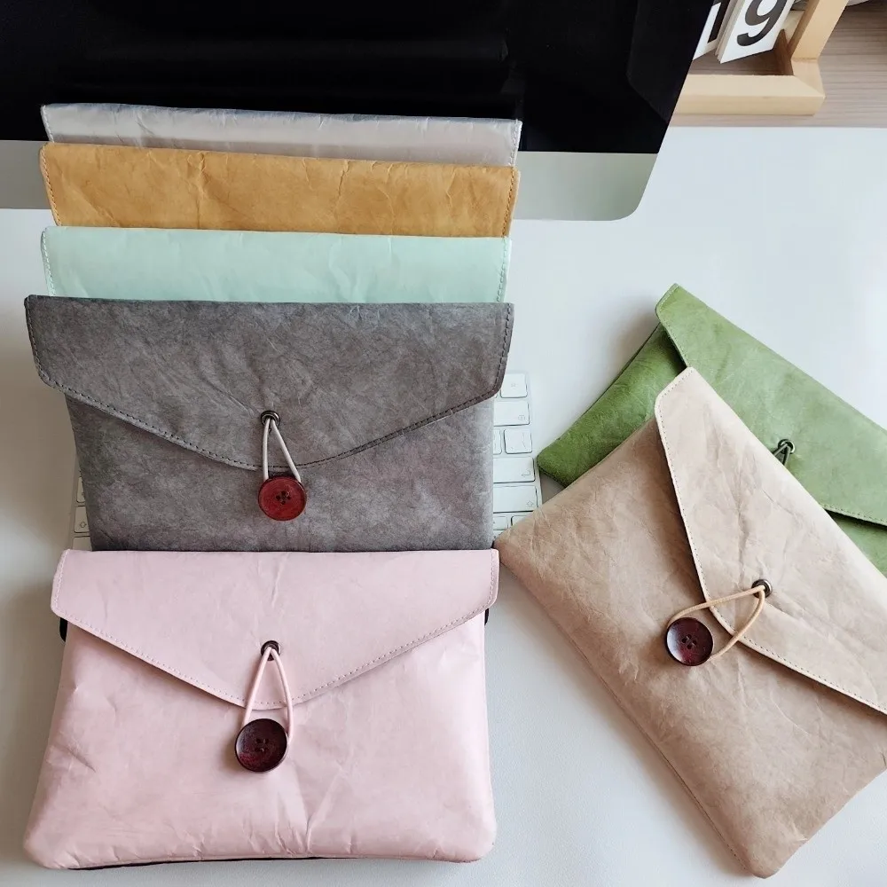 New Multi-pocket Stationery Bag Waterproof Dupont Paper Document Organizer Data Cable Storage Bag