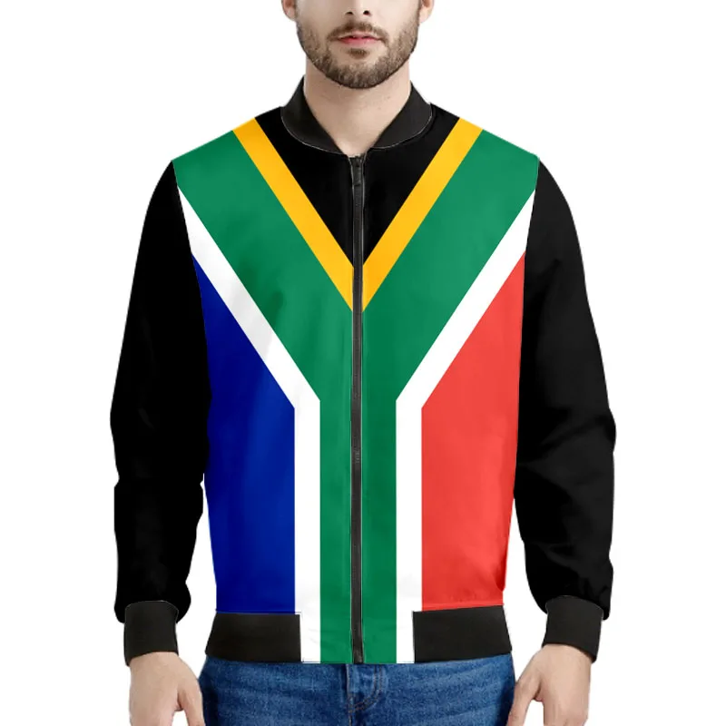 South Africa Zipper Jacket Free Custom Name Number Zaf Coats Nation Flag Za Afrikaans Dutch Country College Print Photo Clothes