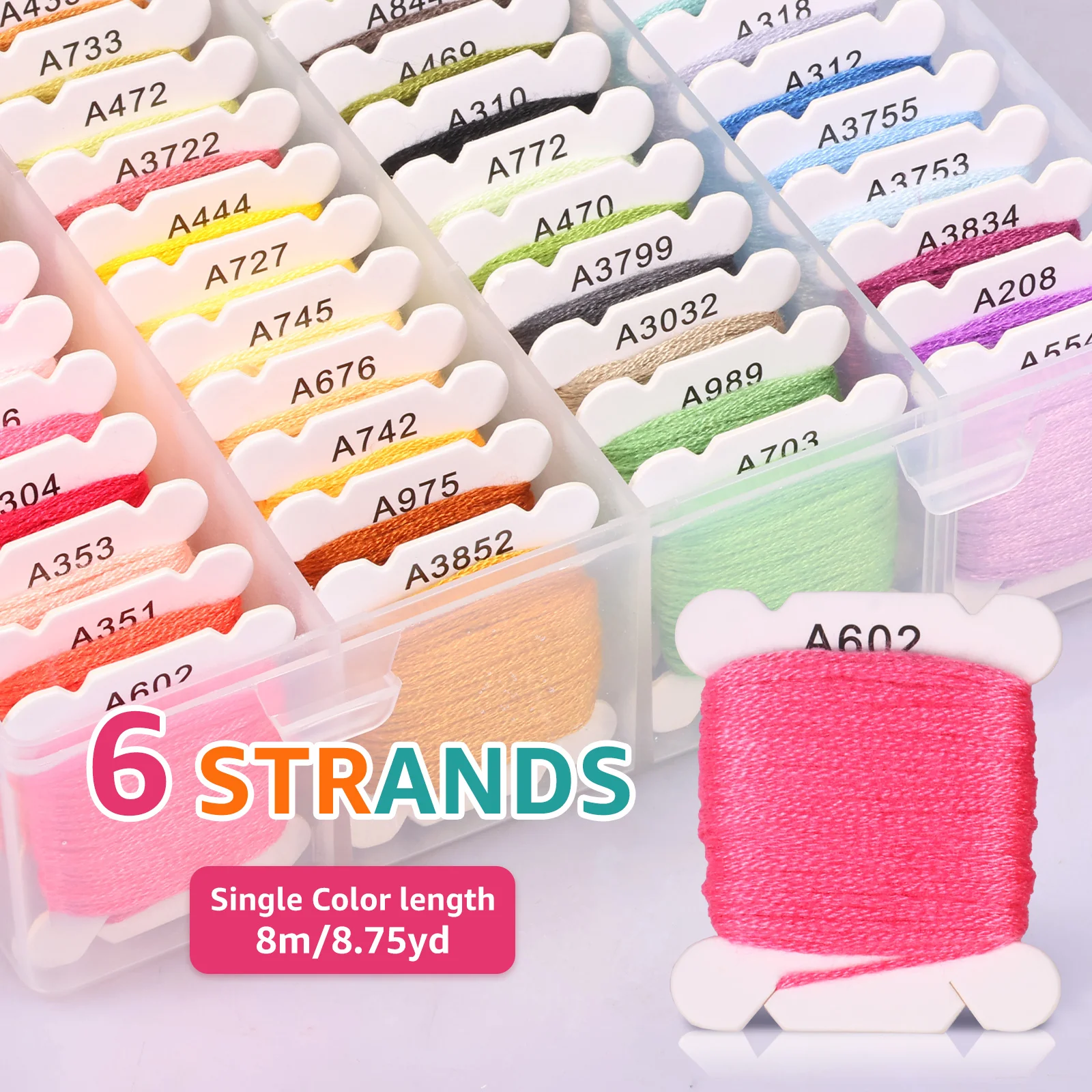 48/72 Color Embroidery Thread DIY Embroidery Yarn For Sewing Embroidery Floss Cross Stitch Thread Set With Organizer Box Threads