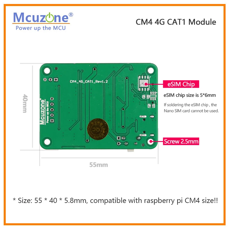 Imagem -02 - Módulo Driver Esim Livre Raspberry pi Nvidia Jetson Nano Laranja pi Arm9 Uart ou Usb Comm Ubuntu Rpi os Linux Cm4 4g Cat1