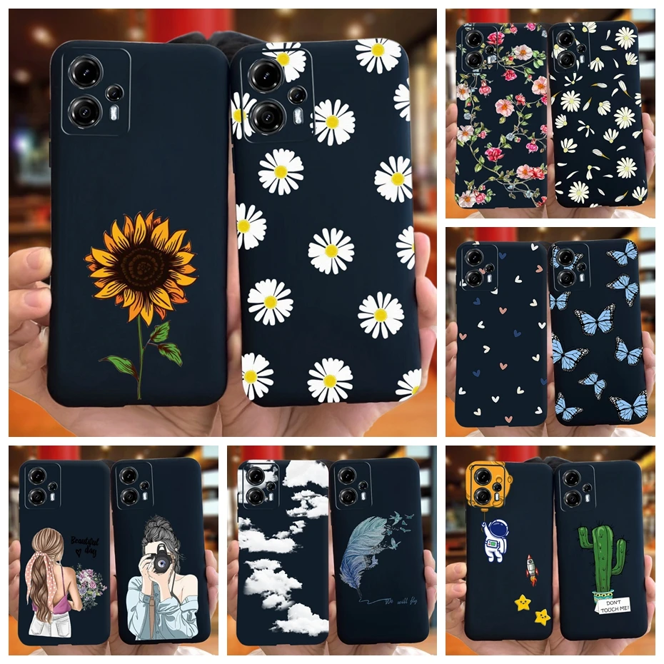 Soft Silicon Phone Case For Motorola Moto G13 G23 2023 Sunflower Daisy Pattern Cases Cover For MOTO G23 4G MotoG13