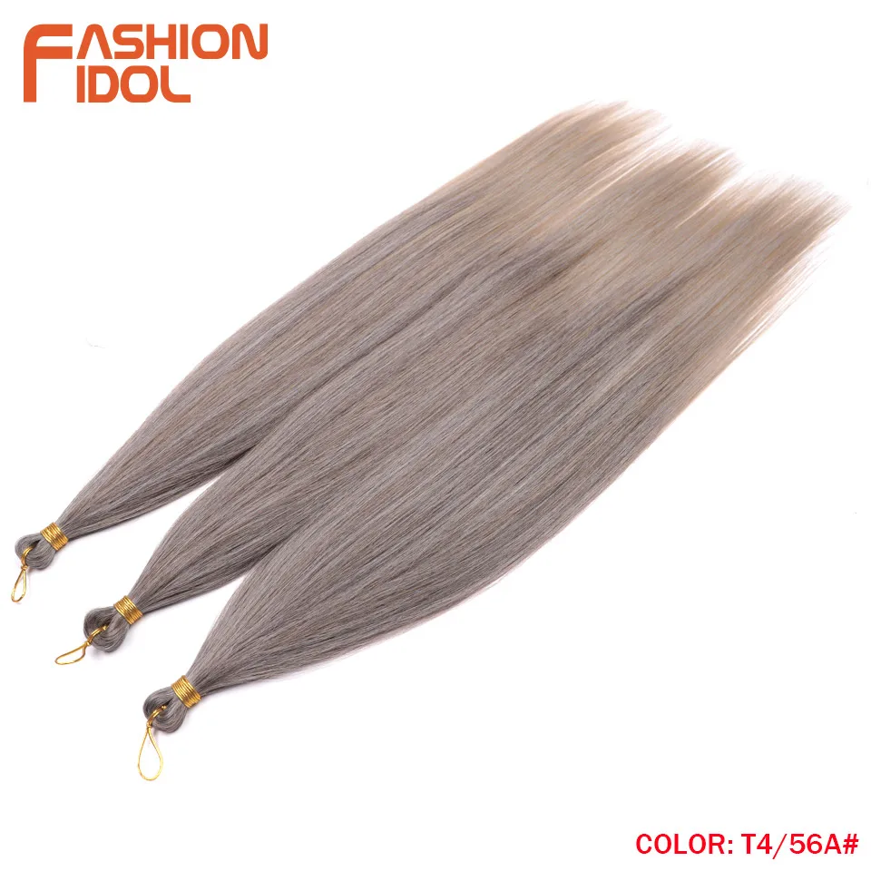 Ariel glattes Haar Bündel häkeln Zöpfe Haar synthetische 28 Zoll 3 Stück Flechten Haar Ombre blonde Yaki häkeln Haar verlängerungen – Detail 13