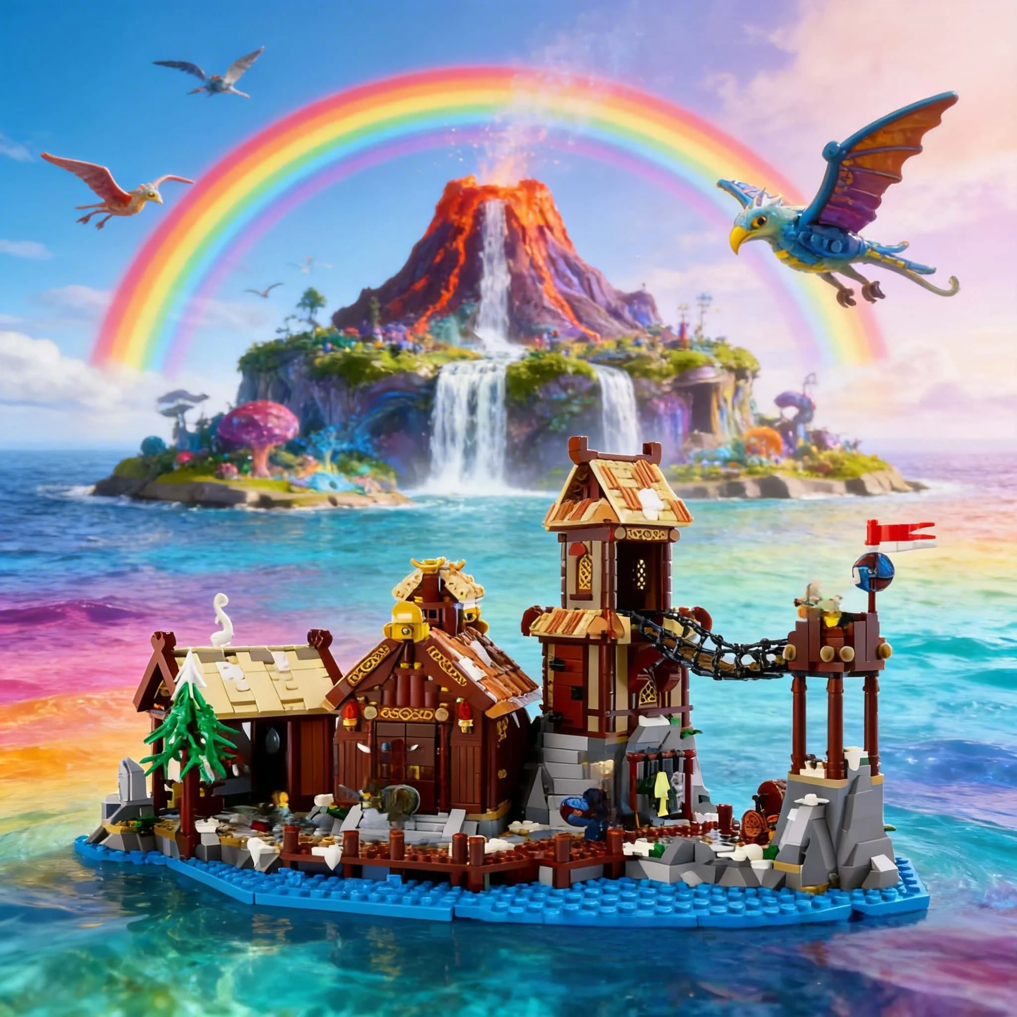 

2026NEW 2103PCS Viking Village Creative Series Building Blocks Puzzle Toy Gift for women and men