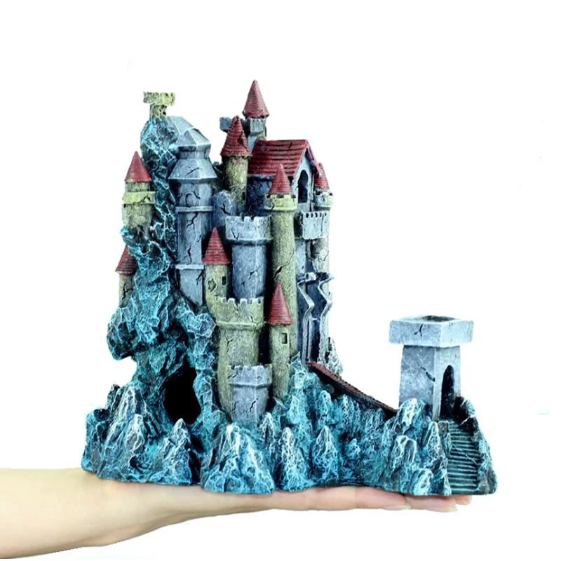 Fish Tank Aquarium Accessories Resin Creative Dream Castle House Aquarium Landscaping Fish Tank Decoration Crafts Pet Supplies