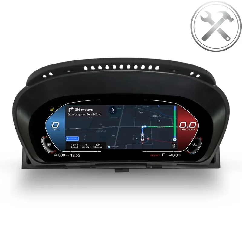 

MEKEDE 12.3 INCH LINUX System 4 Core HD LCD Dashboard Speedometer Digital Cluster With Wireless Carplay Auto Parts for X5‑E70