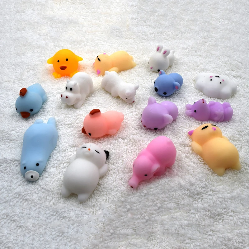 1~20PCS Kawaii Animal Models Squeeze Toys Creative Stress Relief Toy Squishies Squishy Anti-stress Ball For Baby Children Adult