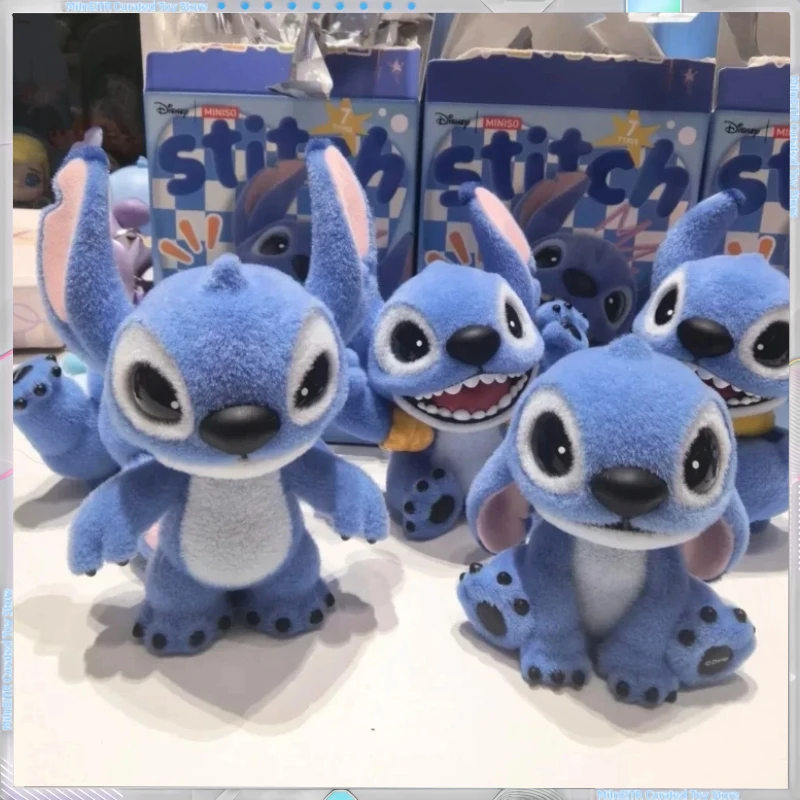 Miniso Stitch Fluffy Adventure Long Series Plush Blind Box  Desktop Decoration Toy For Birthaday And Holiday Gift In Stock