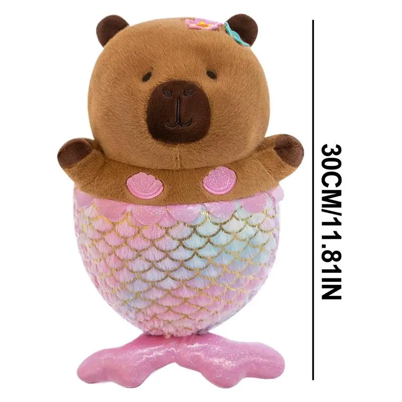 Oreiller en peluche Capybara pour garçons et filles, jouet en peluche, sirène, beurre AdtosCapybara, salon, chambre à coucher, voiture