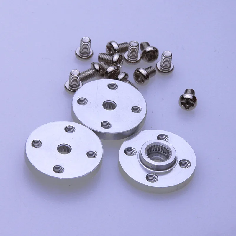 30PCSسبائك الألومنيوم جولة نوع 25T المعادن سيرفو القرص القرن RC Futaba سيارة روبوت سيرفو الذراع ل DS3115 DS3218 MG995 MG996R RC قارب P