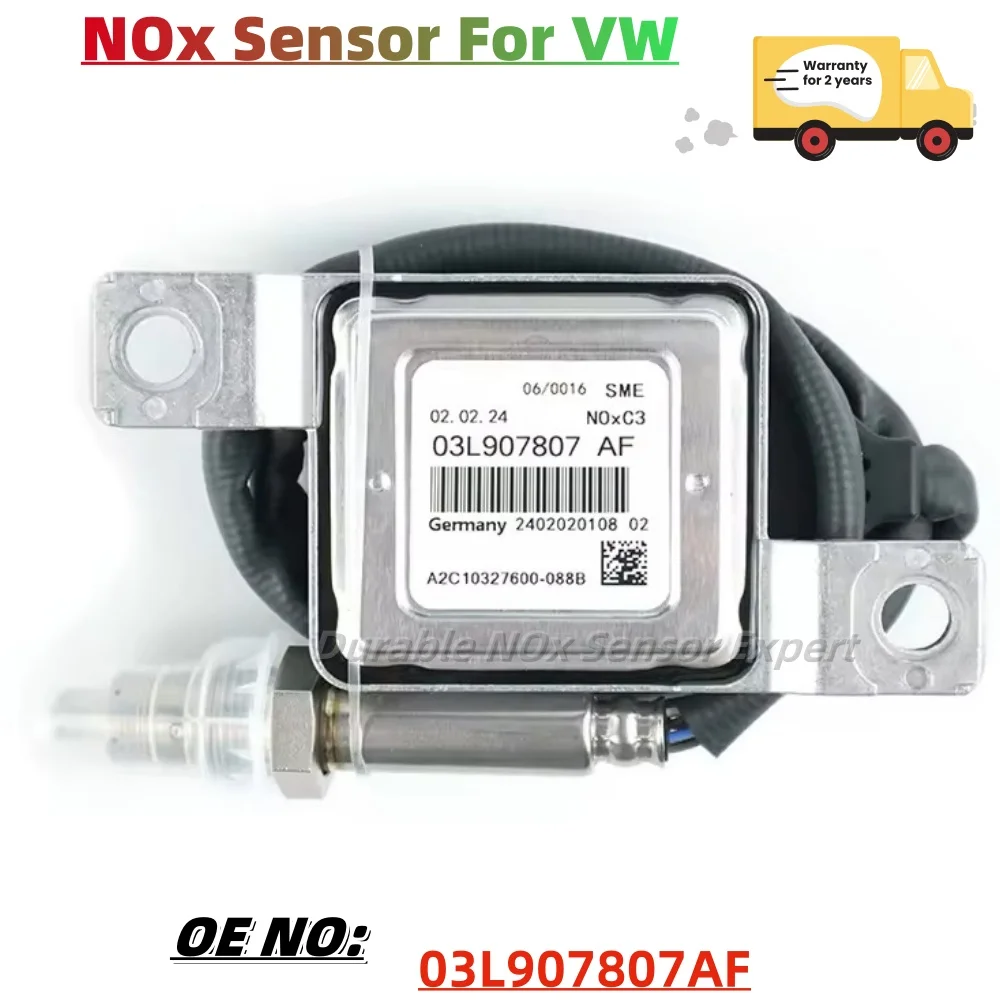 NOx Sensor 03L907807AF, 5WK96737 03L907807AD 8K0907807E, 12V Nitrogen Oxygen Sensor, Fit for VW Audi Seat 2.0TDI