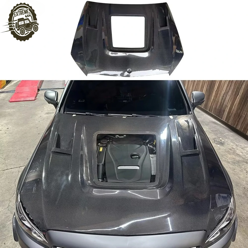 High Quality IMP Style Carbon Fiber Engine Hood For Mercedes Benz W205 C300 AMG C43 C63 Car Carbon Hood Bonnet