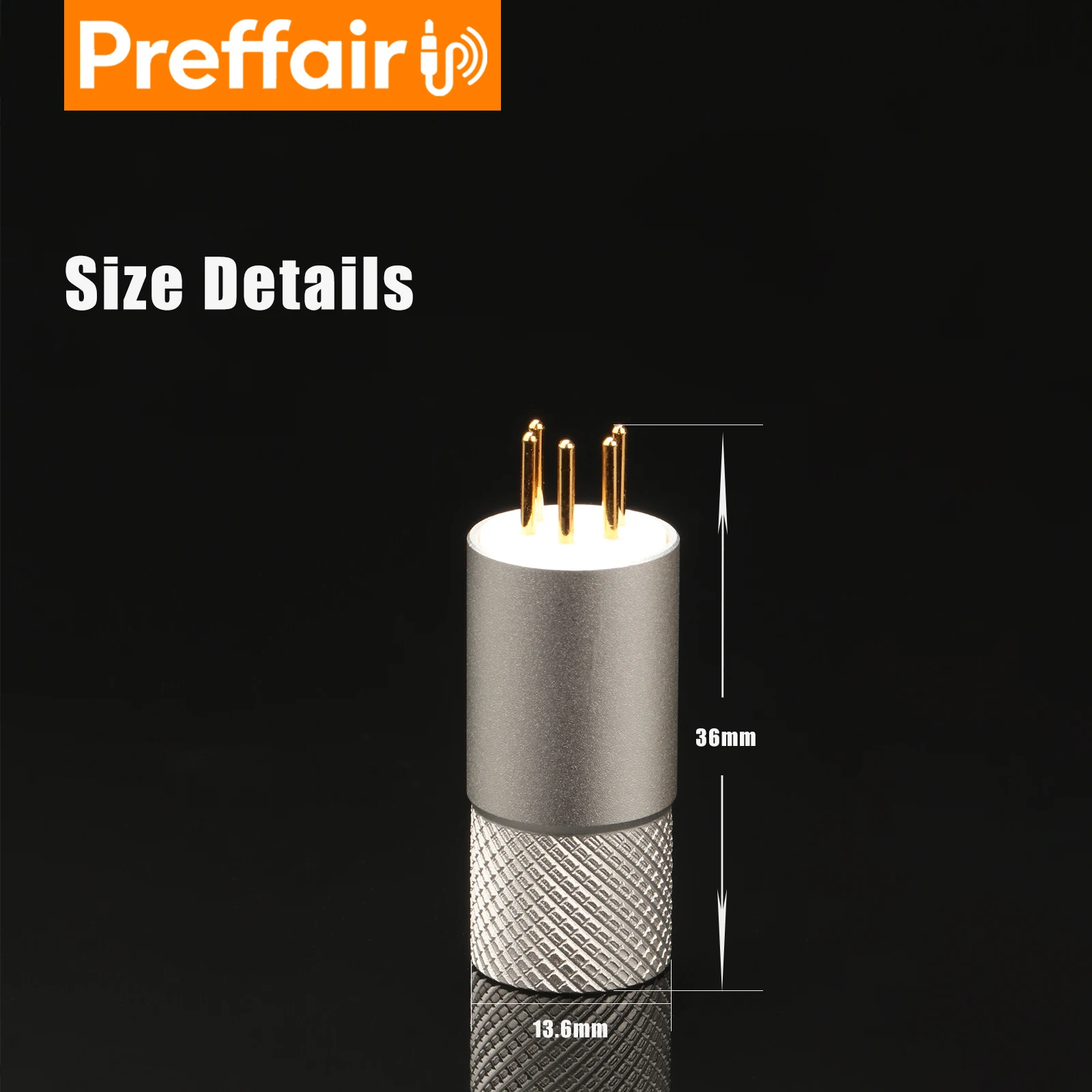 Preffair Hi-END 5-Pin Din Male Plug Tonearm Connector Gold Plated Turntable Hifi Audio Adapter For Turnable
