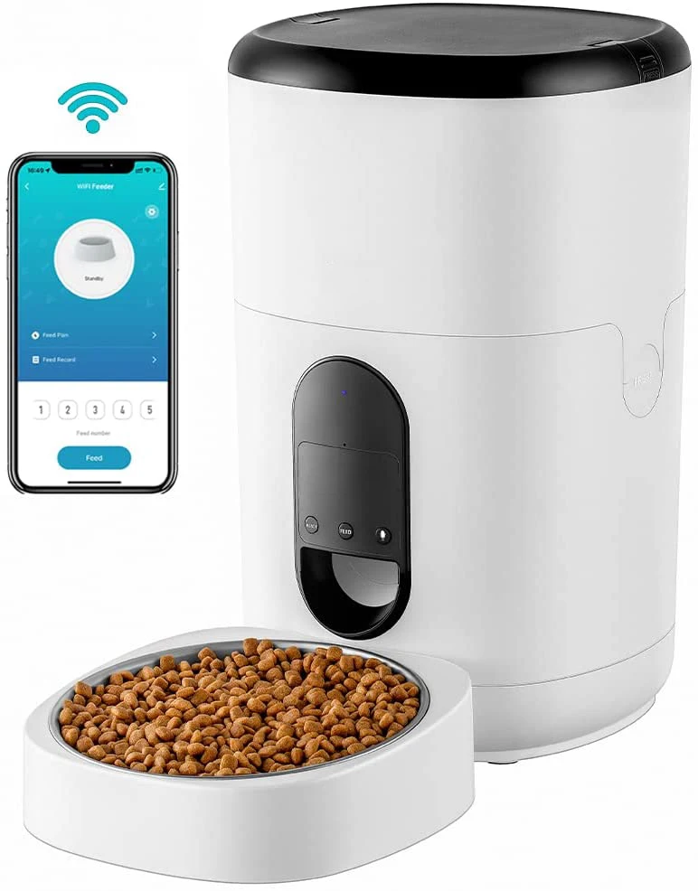 Smart Life APP Remote Feeding Wifi 6L Automatic Pet Bowls Up To 10 Meals Per Day Pet Feeder