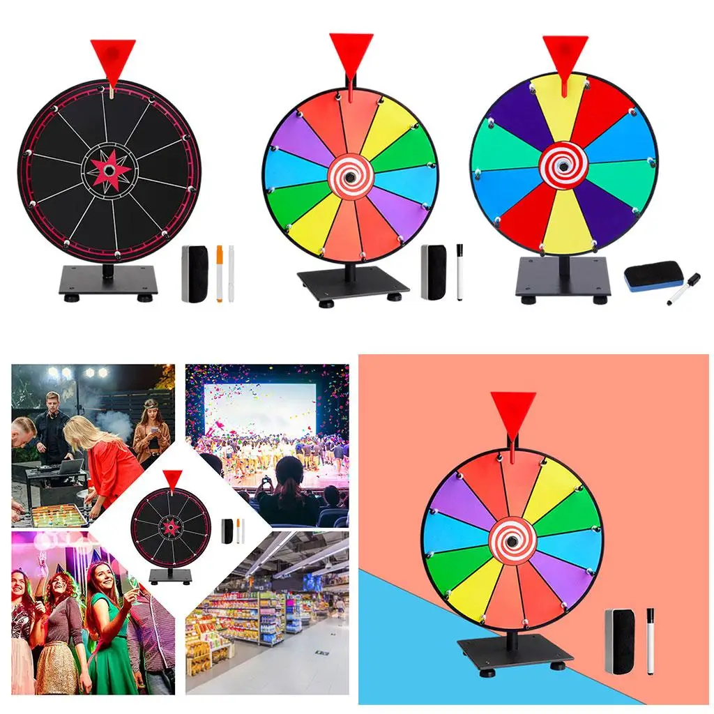 12" Heavy Duty pinning Prize Wheel Editable for Parties Trade Shows Carnival