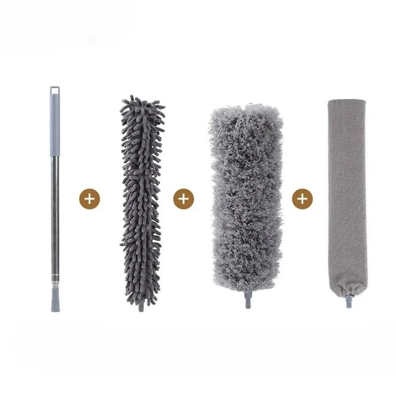 

Extendable Chicken Feather Duster Flexible Head Dust Brush Sofa Bed Bottom Cabinet Gap Household Gap Extendable Feather Duster