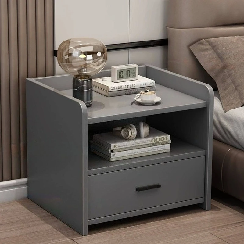 Mesita de noche con cajones, organizador de dormitorio de lujo de madera moderna, gabinetes para café, mesita de noche, Librero, Muebles, Muebles de Hotel