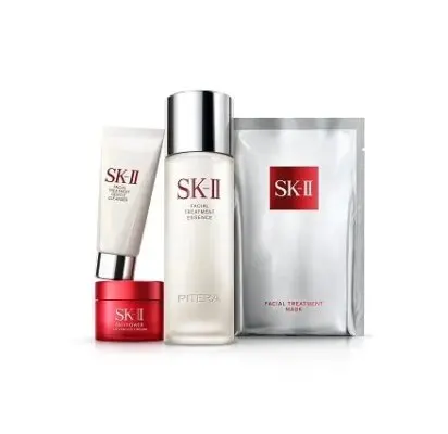 

SK-II Travel Skincare Set 4-Piece (Face Mask 1pc + Treatment Essence 75ml + Treatment Cleanser 20g + Power Cream 15g)