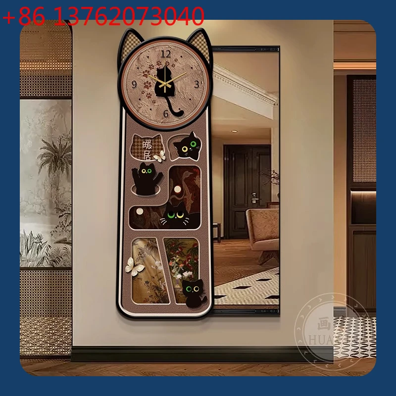 

Push-pull full-length mirror hidden French retro porch decorative painting