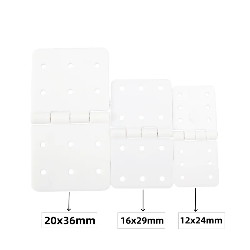 20 pcs Aircraft model fixed wing accessories nylon flat six hole hinge connection wing size hinge movable leaf