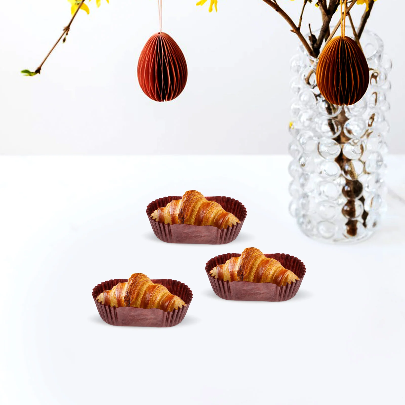 

Oval Cake Paper Tray Boat Shape Paper Cups High Temp Grease Proof Cupcake Liners Multi Purpose Baking Cups For Muffins Ice