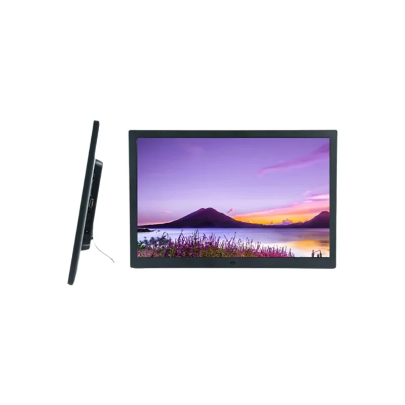 إطار صور رقمي 2K مقاس 15.6 بوصة 1920*1080 فيديو، صورة، موسيقى، تقويم، إطار صور رقمي USB/SD أبيض وأسود، عيد الميلاد