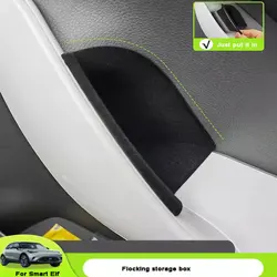 Car Inner Door Handle Flocked Mobile Phone Storage Box For Smart Elf 1 # 3# Car Accessories Decoration Modification