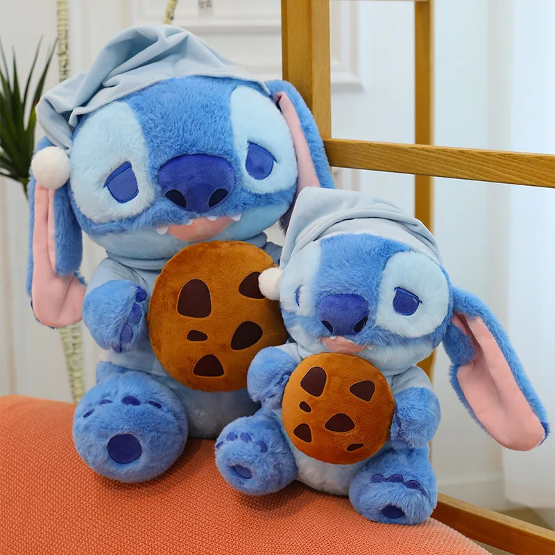 30/45/60/80 センチメートルリロ & スティッチアニメぬいぐるみおもちゃパジャマクッキーステッチ人形ソファ枕学習装飾品ホリデーギフト