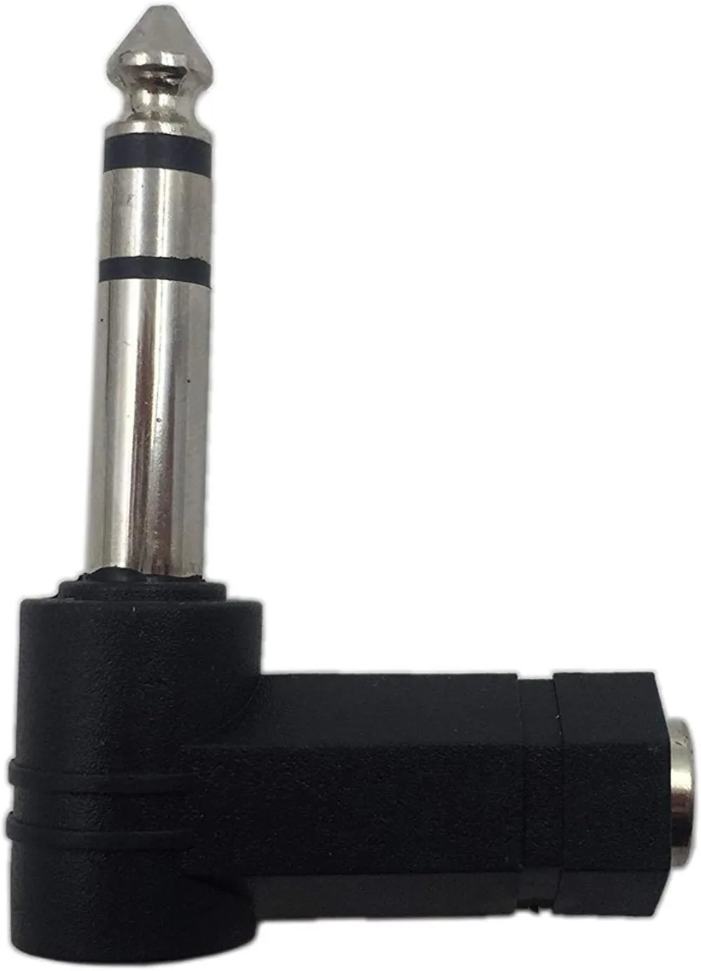2PCS Right Angle Audio Converter 90 Degree Elbow 6.35 Male To 3.5 Female Jack for Headset Mic Speaker Electronic Organ