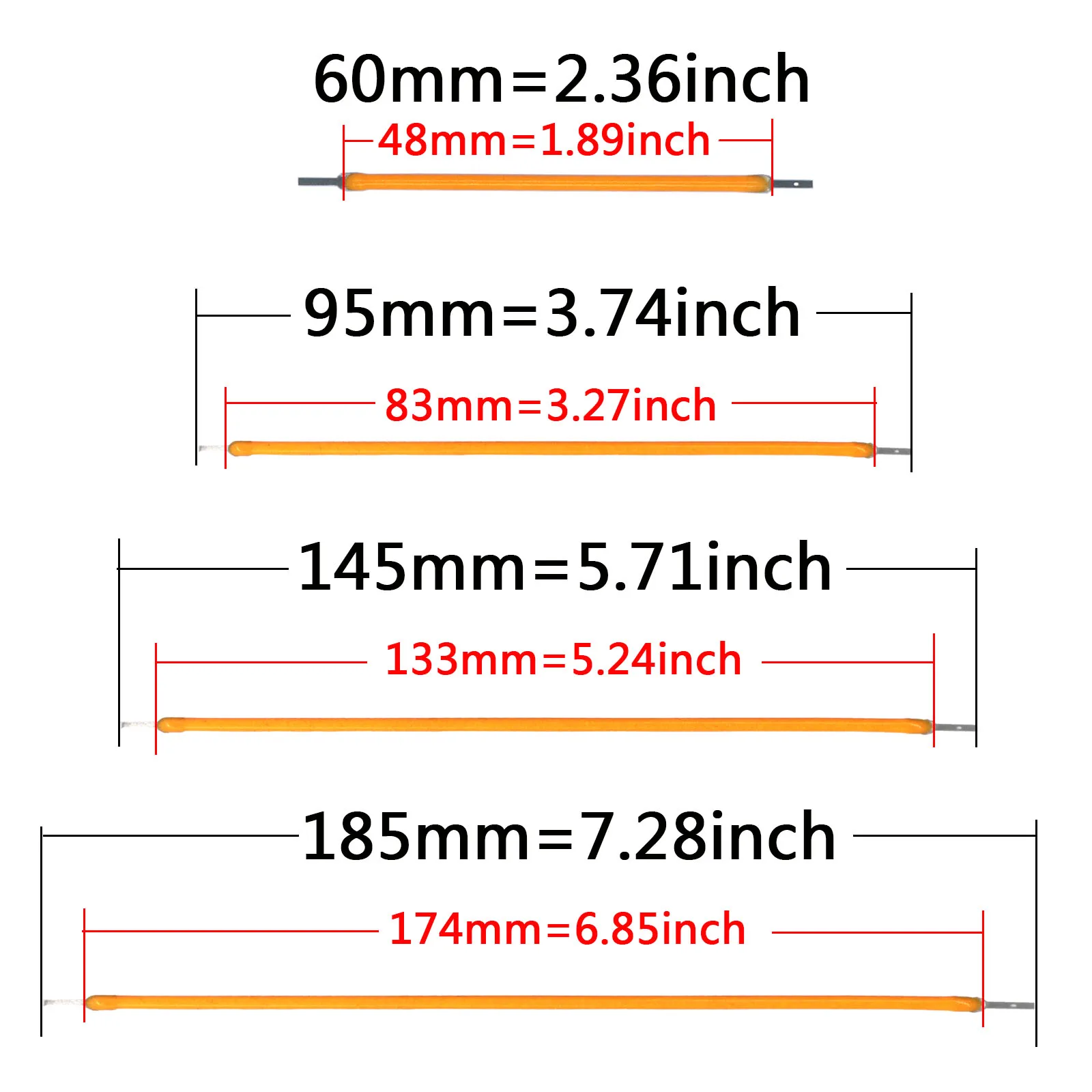 Filamento LED flessibile 60mm 95mm 145mm 185mm DC3V Retro Edison lampadina LED COB filamento lampada parti LED diodo per lampada decorativa fai da te