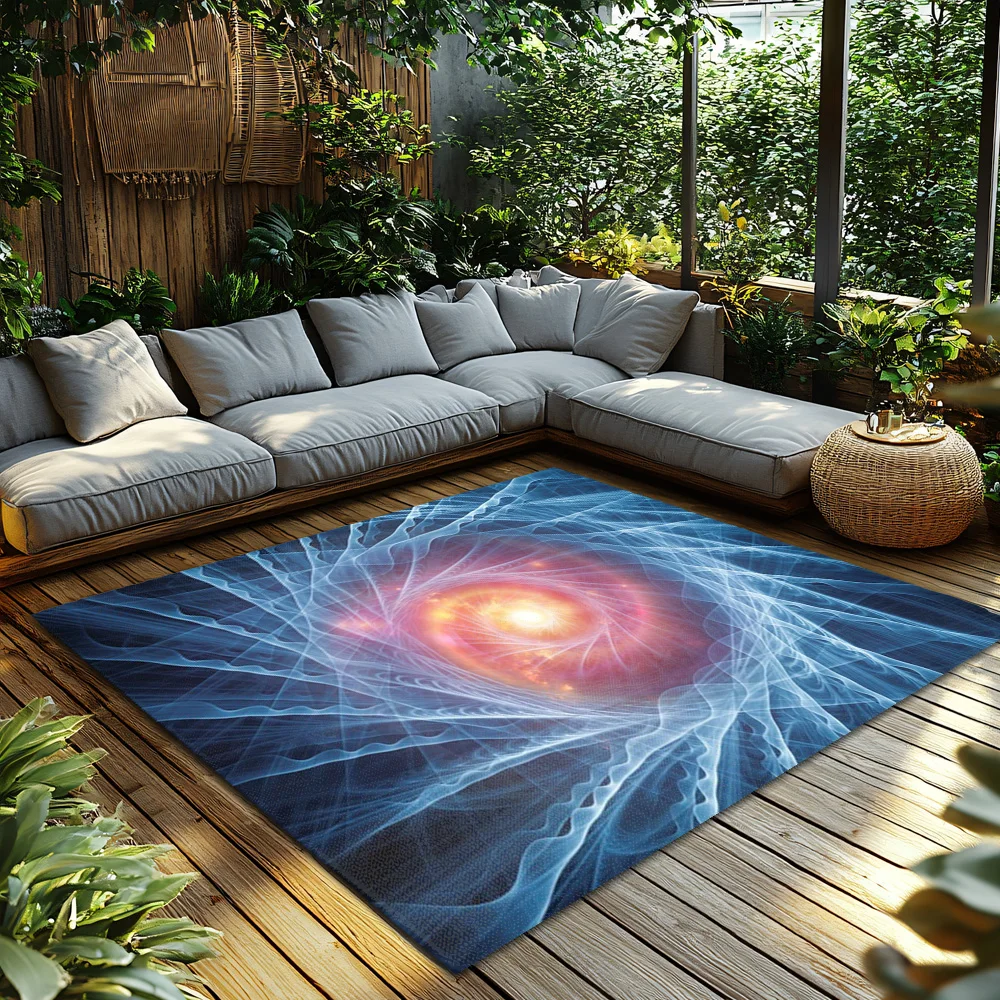 활기찬 성운 은하 추상 파란색 보라색 홈 바닥 카펫 러 - Galaxy Home Textiles 리뷰 및 가격