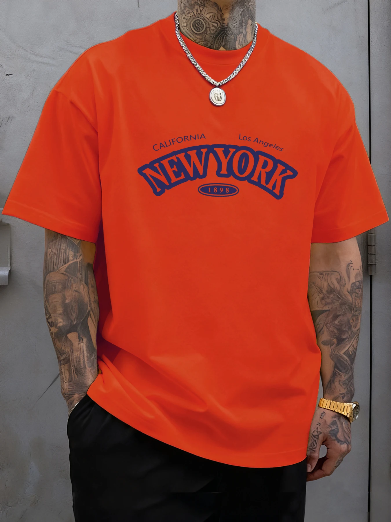 

Мужская футболка с принтами Нью-Йорк, Калифорния, Лос-Анджелес, хлопковая дышащая футболка в стиле хип-хоп с круглым вырезом и короткими рукавами, летний топ большого размера
