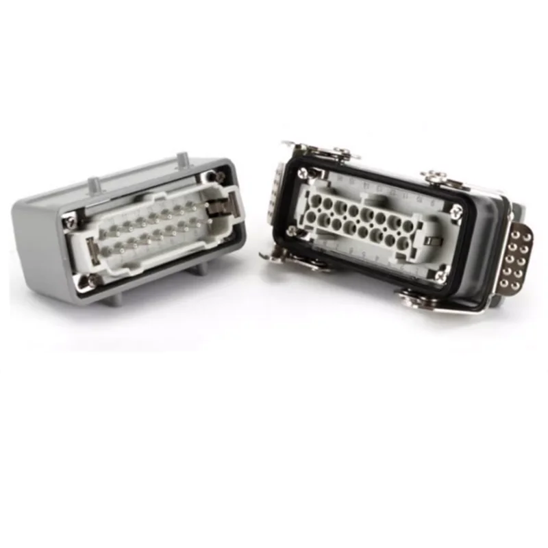 HDC-HE HE 6 pin 10 pin 16 pin 24 pin industrial multi-core heavy-duty connector HE 6P 10 16 HE-24 pin male female plug socket