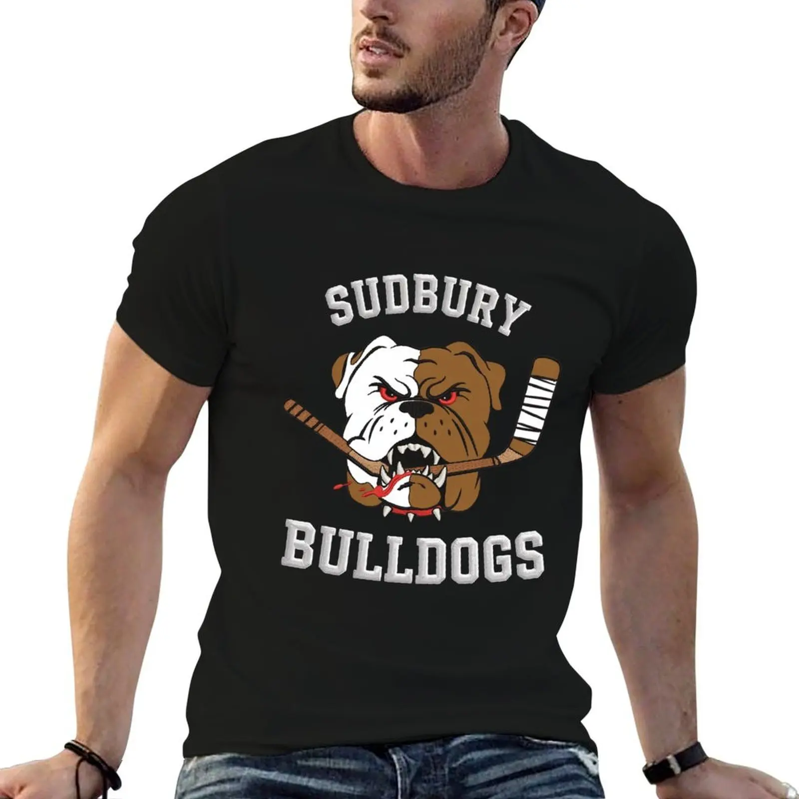 

Sudbury bulldogs hockey lovers T-Shirt cotton tshirt 100% man t shirts cotton T-Shirt