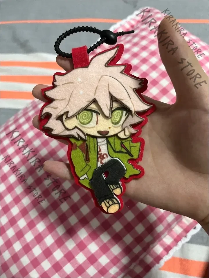 Danganronpa Nagito Komaeda colgantes de tela no tejida chuchería estatuilla Kawaii llavero hecho a mano adornos regalo de Navidad