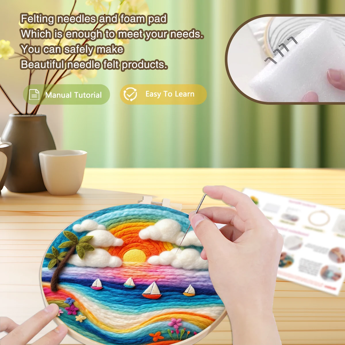 SDOYUNO DIY filc wełniany zest – Embroidery For Beginners recenzja i cena