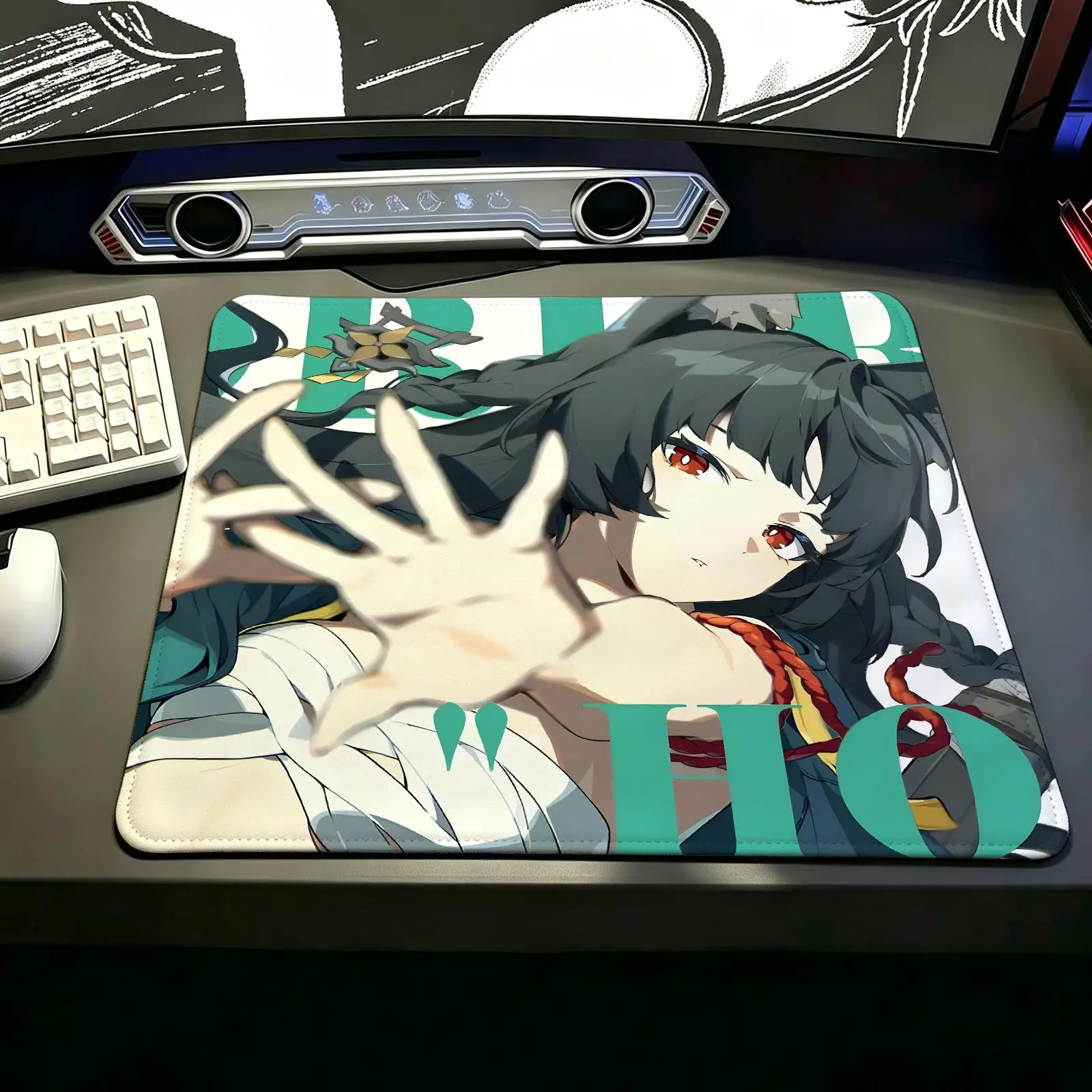 Zenless Zone Zero Miyabi S/M/L Gaming Mat,Reinforced Stitched Edge,Portable Non‑Slip Pad for Laptop Office & E‑Sports Game Play