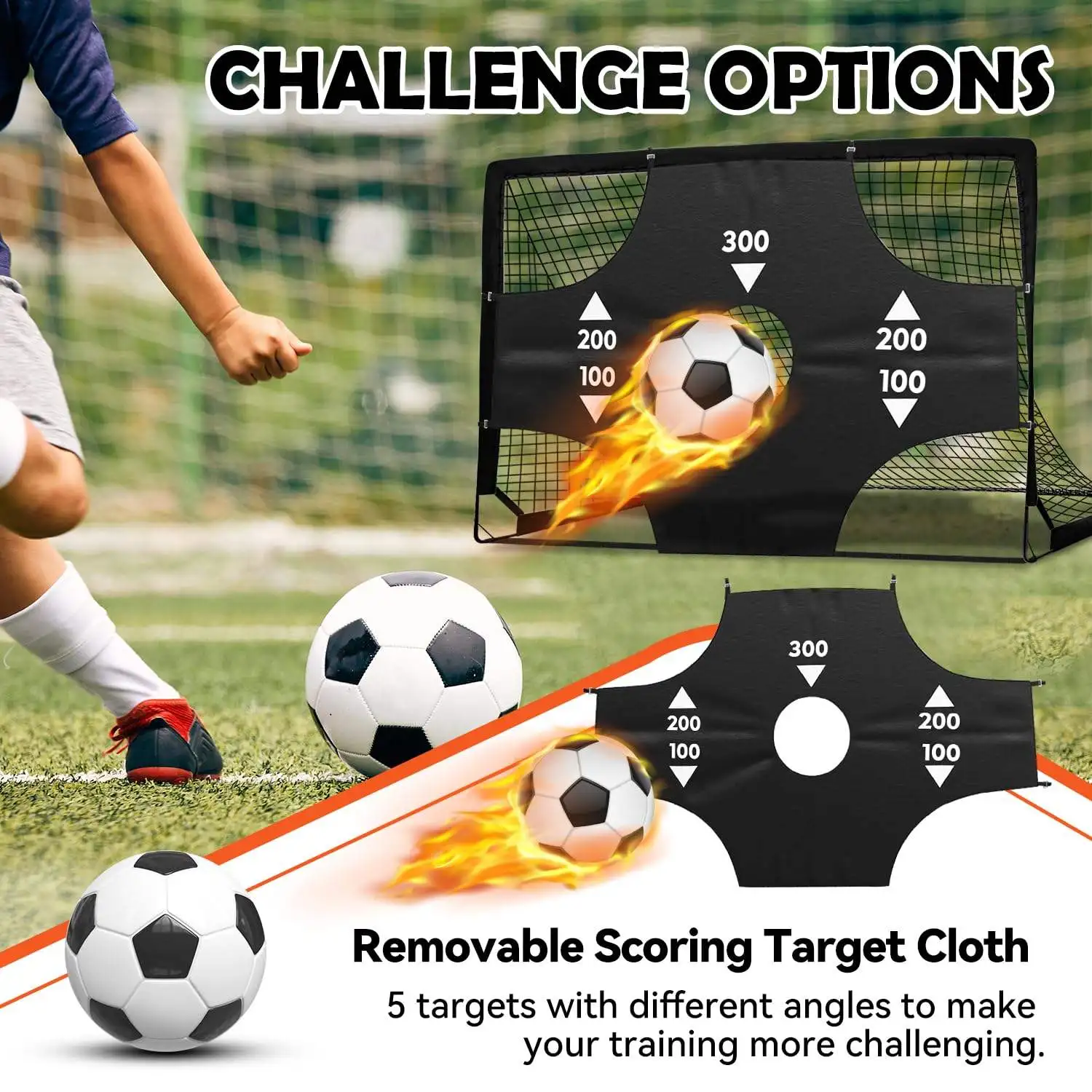 Hot Sale Foldable Football Accessories Soccer Ball Nets Training Equipment Balls Door Pop up Goal Soccer Net