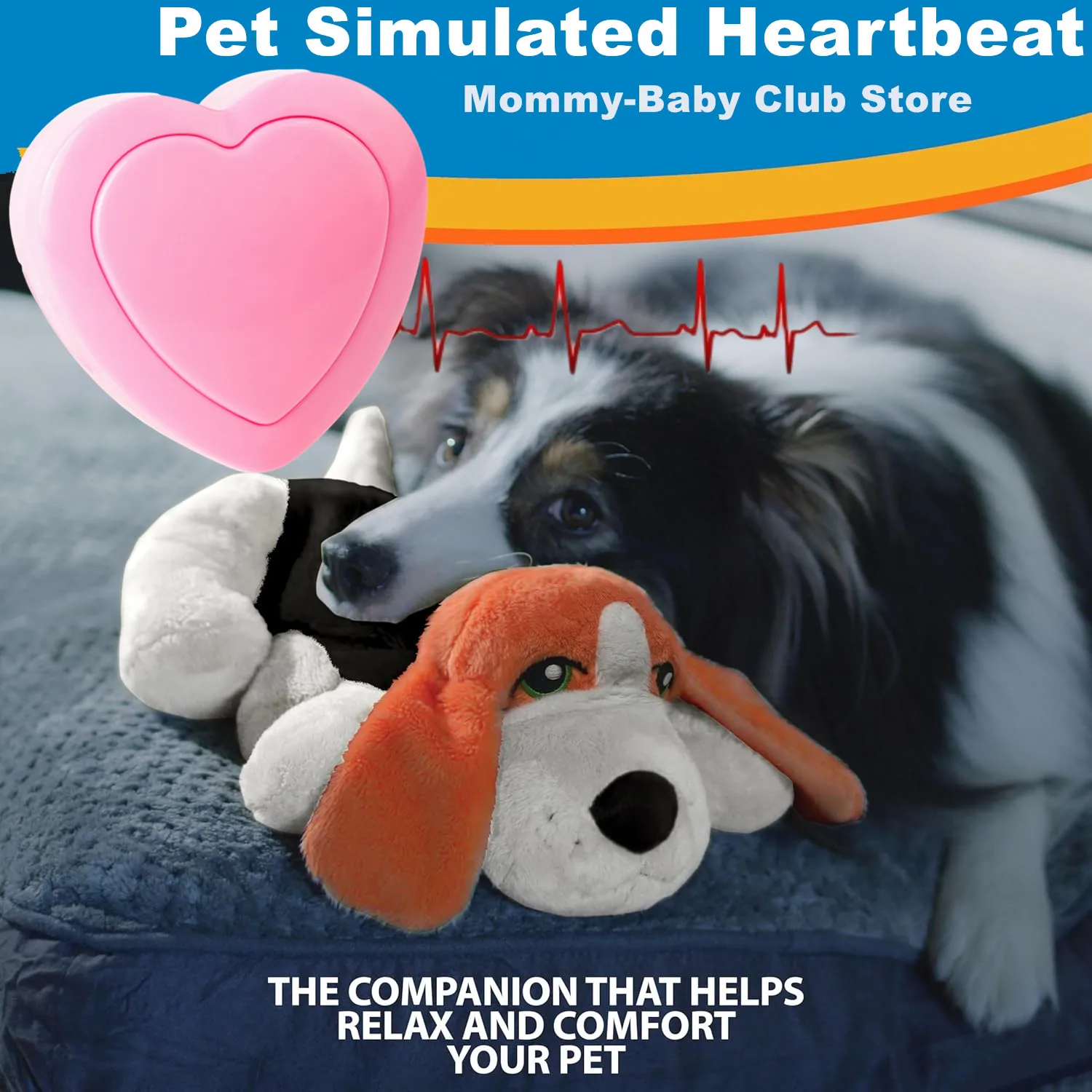 Pet Gift Heartbeat Simulator Soothing Heartbeat Cat Toy Realistic Portable Dog Heartbeat Toy Calming Dog Interactive Games Doll