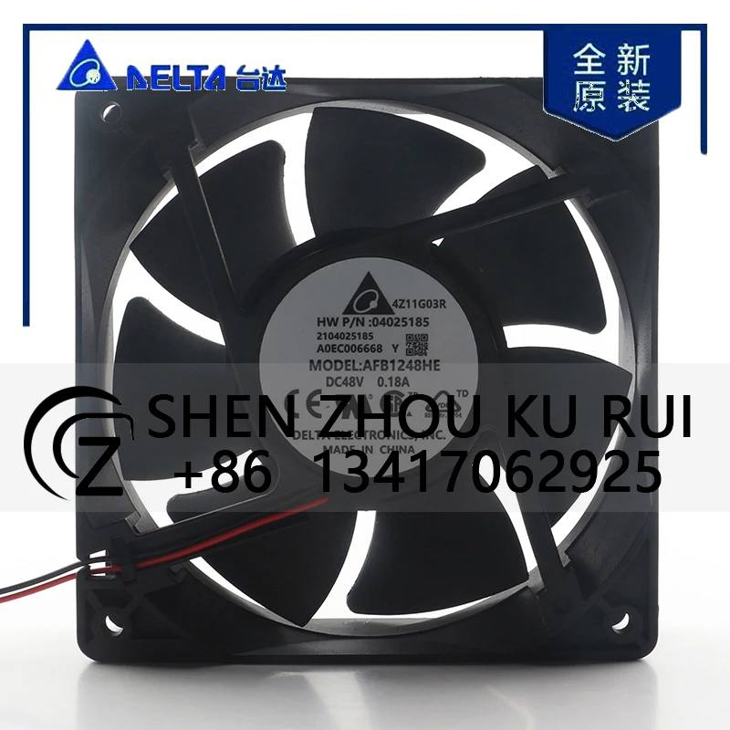 

Delta 5V 12V 24V DC48V 0.18A AC EC 12038 120x120x38MM 12CM cabinet industrial computer inverter Axial flow AFB1248HE cooling fan