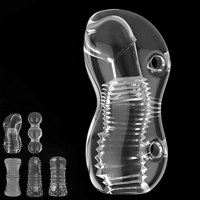 Adult Endurance Male Masturbator Cup Soft Pussy Sex Toys Transparent Vagina Exercise Adult supplies Vacuum Pocket Cup for Men